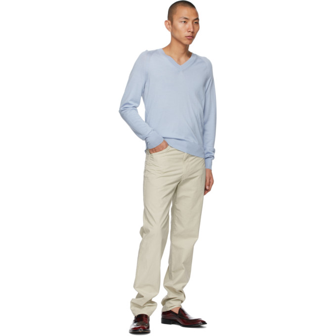 LEMAIRE BEIGE TAPERED 5 POCKET TROUSERS