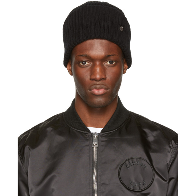 ETUDES STUDIO BLACK WOOL BEANIE