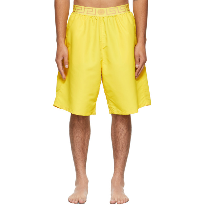 yellow versace shorts