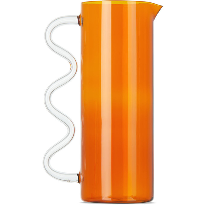 Shop Sophie Lou Jacobsen Brown Wave Pitcher In Amber