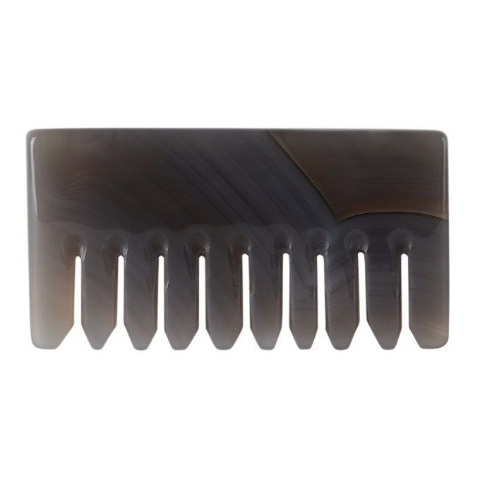 Binu Binu Grey Agate Comb In Dark Grey