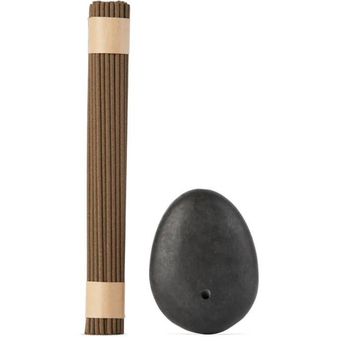 Binu Binu Stone Incense Burner & Sandalwood Incense Set In N/a