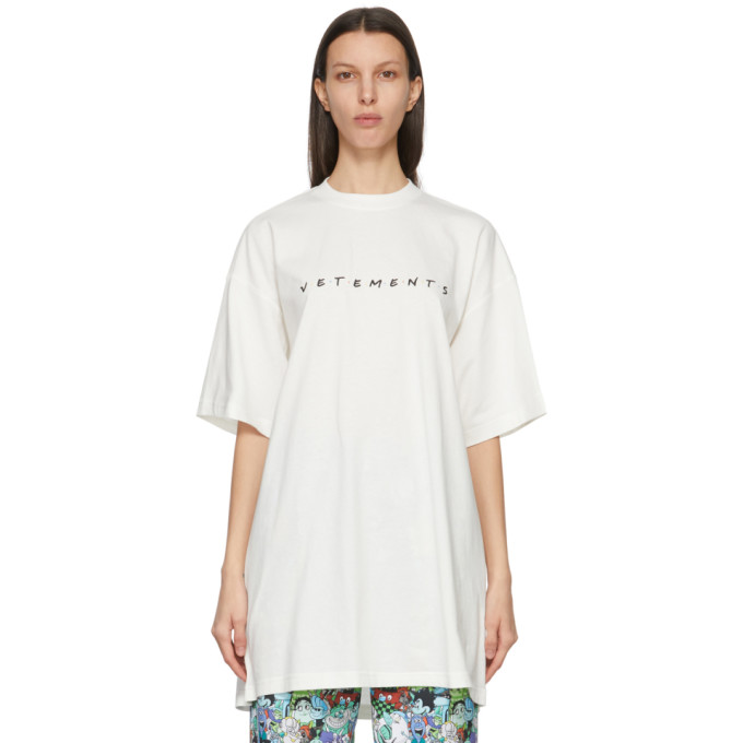 VETEMENTS WHITE FRIENDLY LOGO T-SHIRT