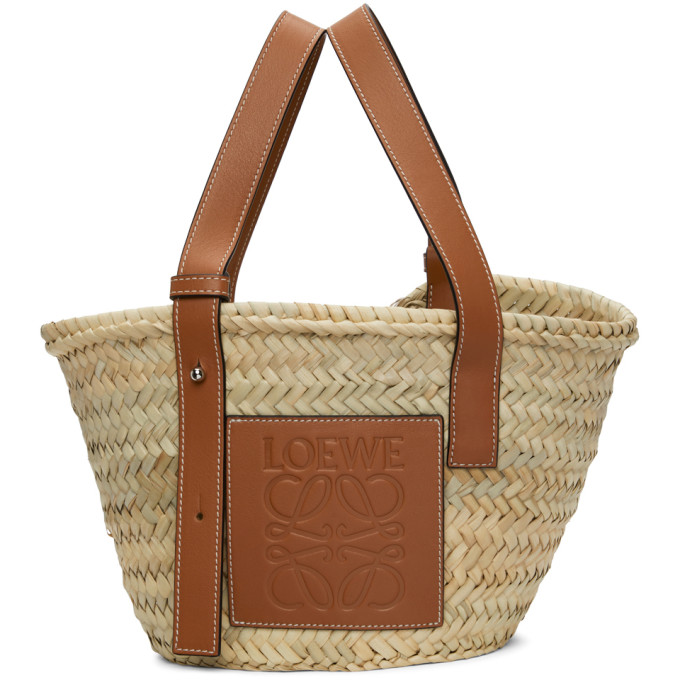 loewe small straw tote