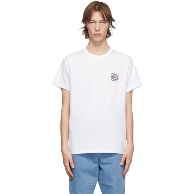 Click to view more detailed imagery on our partner's website Loewe White & Black Anagram T-shirt In 2100 White