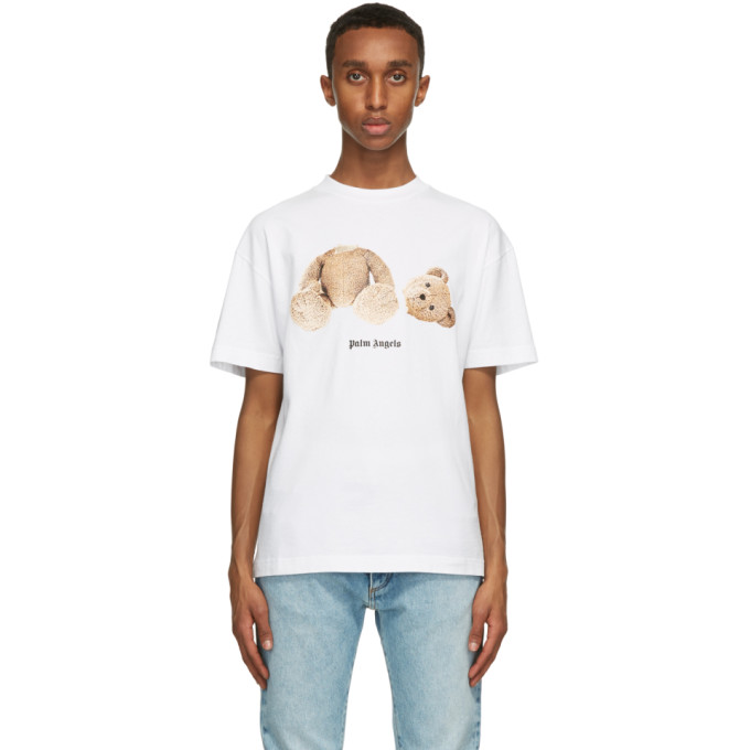 PALM ANGELS PALM ANGELS WHITE BEAR T-SHIRT