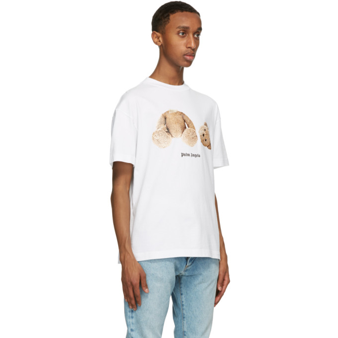PALM ANGELS PALM ANGELS WHITE BEAR T-SHIRT