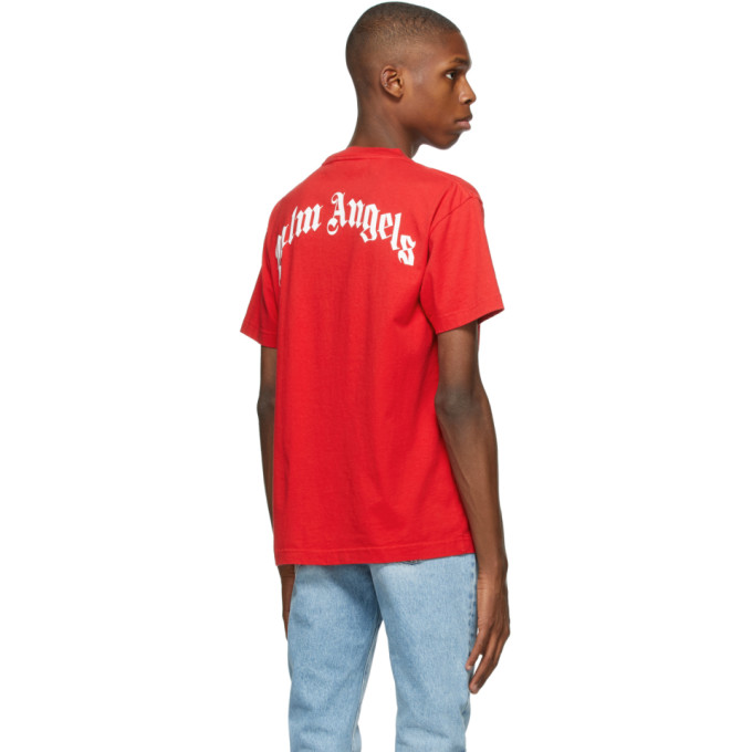 PALM ANGELS PALM ANGELS RED BEAR T-SHIRT
