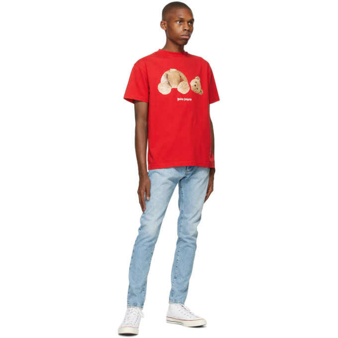 PALM ANGELS PALM ANGELS RED BEAR T-SHIRT