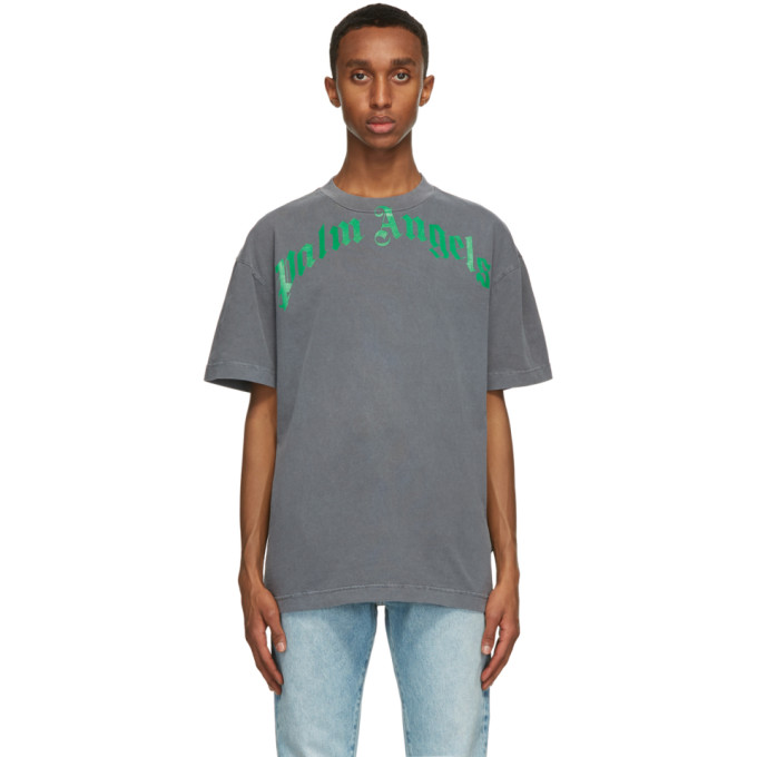 Palm Angels Logo-print Washed-finish T 