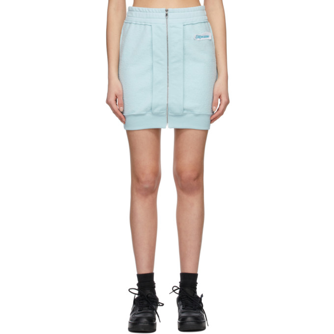 MOSCHINO BLUE FLEECE INSIDE OUT LABEL MINISKIRT