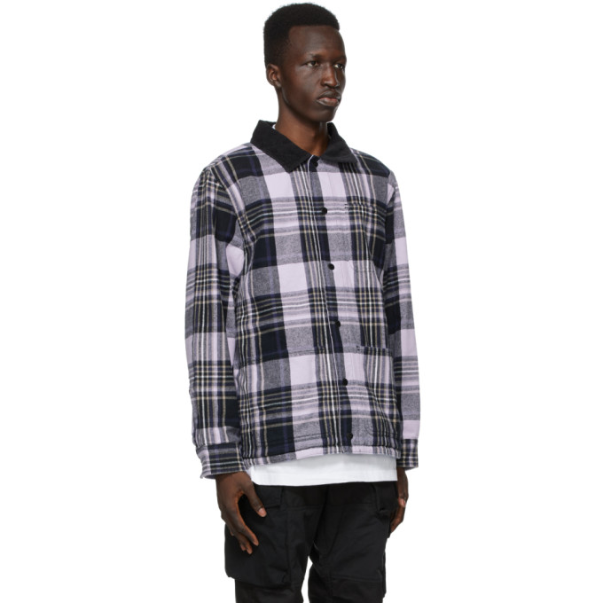 VANS REVERSIBLE PURPLE ANDERSON .PAAK EDITION PLAID CHORE COAT