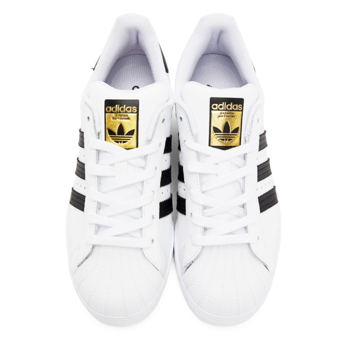 ADIDAS ORIGINALS ADIDAS ORIGINALS WHITE AND BLACK SUPERSTAR SNEAKERS
