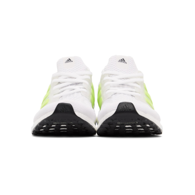 ADIDAS ORIGINALS ADIDAS ORIGINALS WHITE AND GREEN ULTRABOOST DNA SNEAKERS