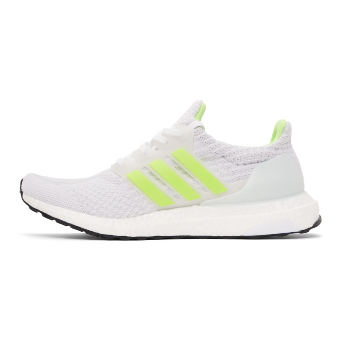 ADIDAS ORIGINALS ADIDAS ORIGINALS WHITE AND GREEN ULTRABOOST DNA SNEAKERS