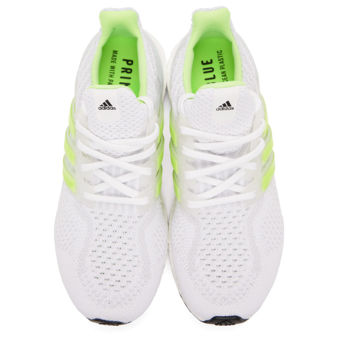 ADIDAS ORIGINALS ADIDAS ORIGINALS WHITE AND GREEN ULTRABOOST DNA SNEAKERS