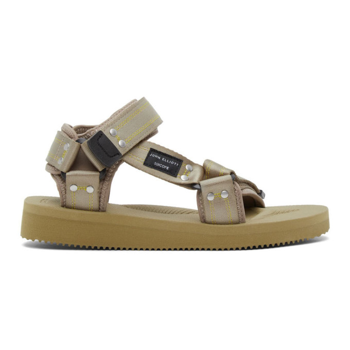 John Elliott Khaki Suicoke Edition Kipa-cab Sandals In Sage