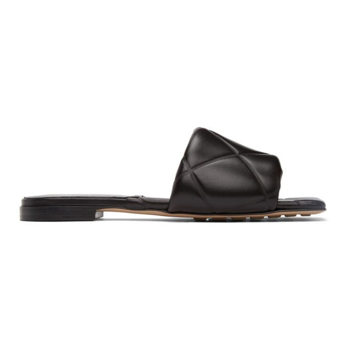 Click to view more detailed imagery on our partner's website Bottega Veneta The Lido Intrecciato-debossed Leather Slides In Black