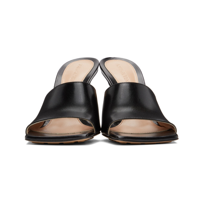 BOTTEGA VENETA BOTTEGA VENETA BLACK STRETCH HEELED MULES