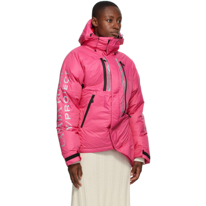 Y/PROJECT PINK CANADA GOOSE EDITION DOWN SKRESLET JACKET