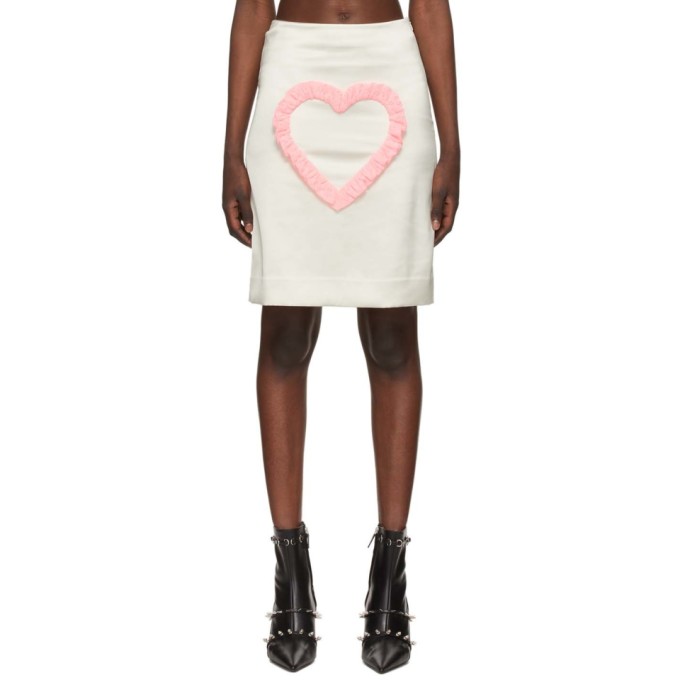 Ashley Williams White Satin Love Me Skirt