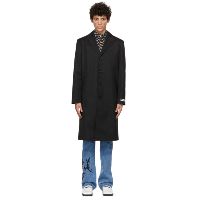 MISBHV BLACK TWILL RECORDINGS TRENCH COAT