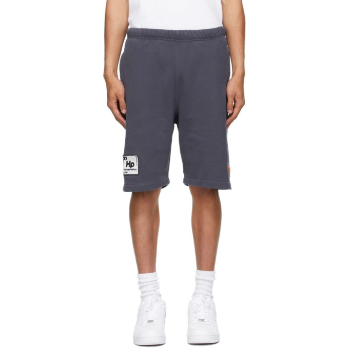 HERON PRESTON PURPLE PERIODIC LOGO SHORTS