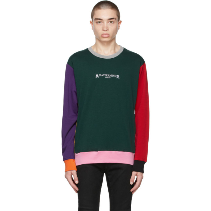 MASTERMIND JAPAN GREEN MULTI COLORED SWEATSHIRT