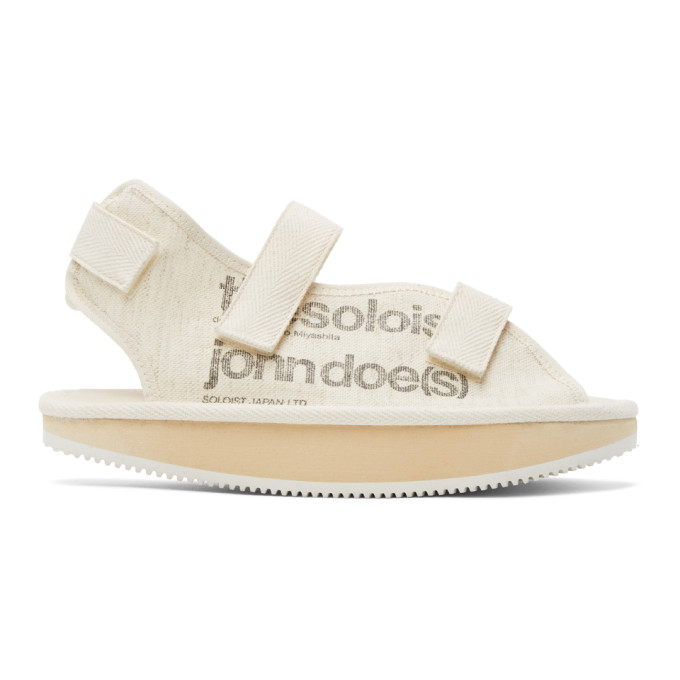 TAKAHIROMIYASHITA THE SOLOIST OFF-WHITE SUICOKE EDITION MOON SHAPED SANDALS