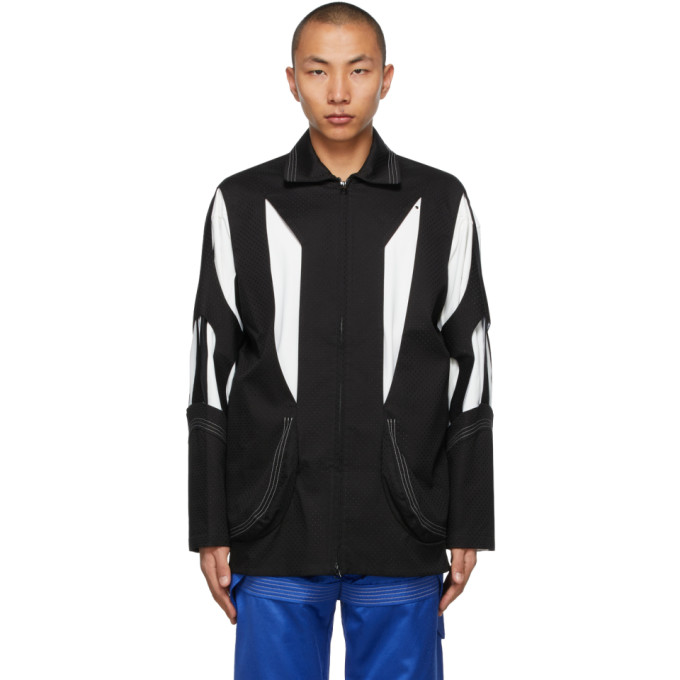 Kiko Kostadinov Black Hydra Shell Jacket In Black/grey