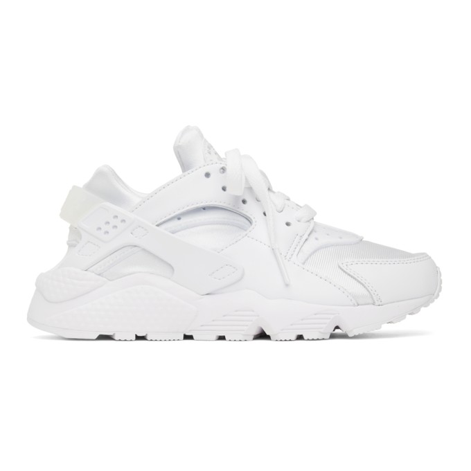 Nike Air Huarache Sneakers In Triple White In White/pure Platinum ...