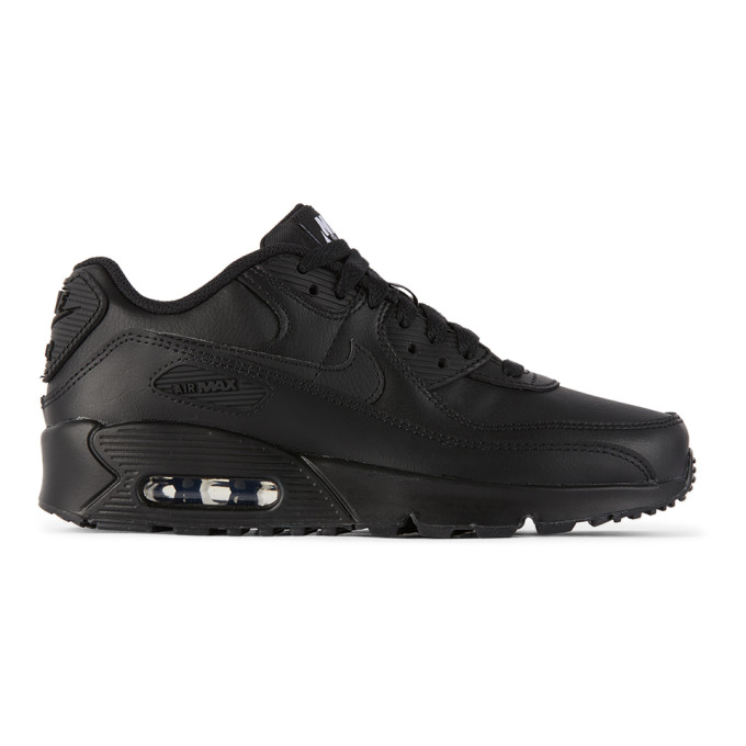 NIKE KIDS BLACK AIR MAX 90 LTR SNEAKERS