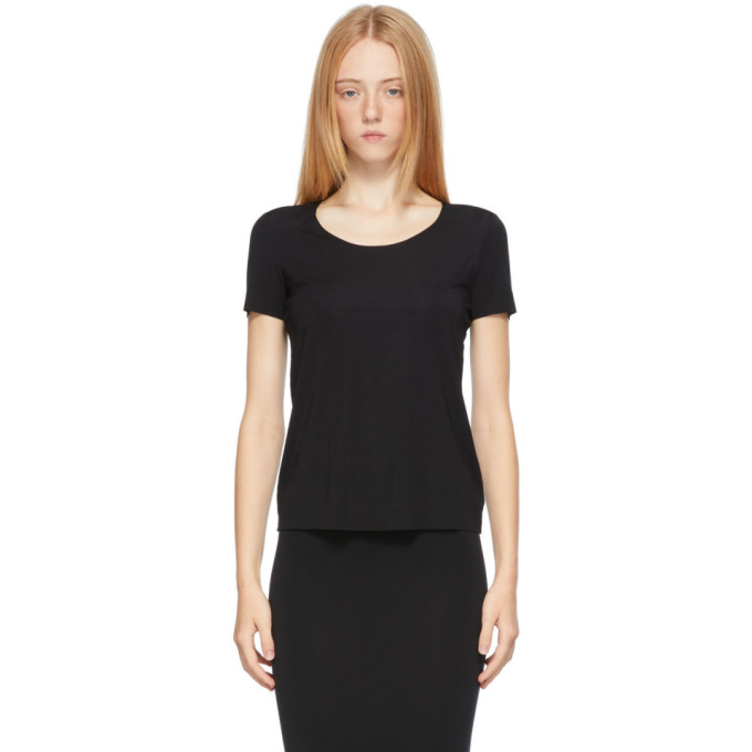 WOLFORD BLACK AURORA PURE T-SHIRT