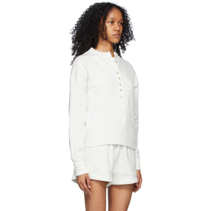 CITIZEN OF HUMANITY OFF-WHITE CORA HENLEY SWEATSHIRT