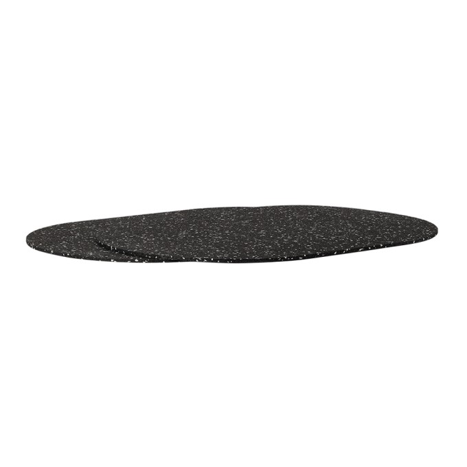 Slash Objects Black Capsule Placement Mat Set In Speckled Black