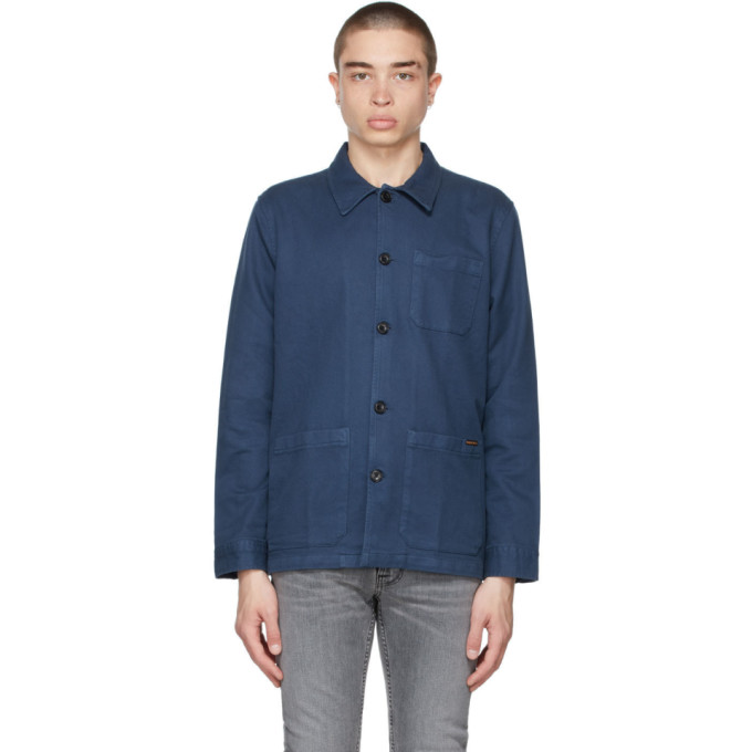 NUDIE JEANS BLUE BARNEY WORKER JACKET