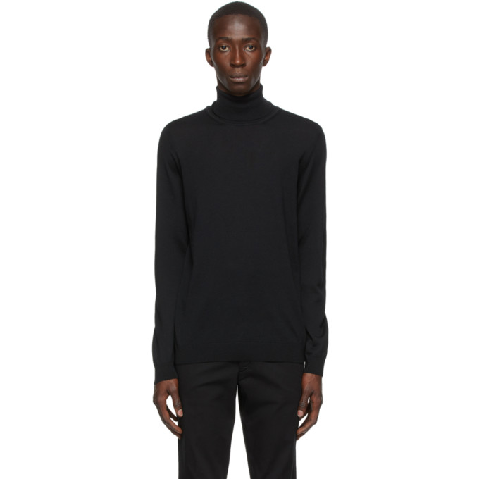 HUGO BOSS BLACK WOOL MUSSO-P TURTLENECK