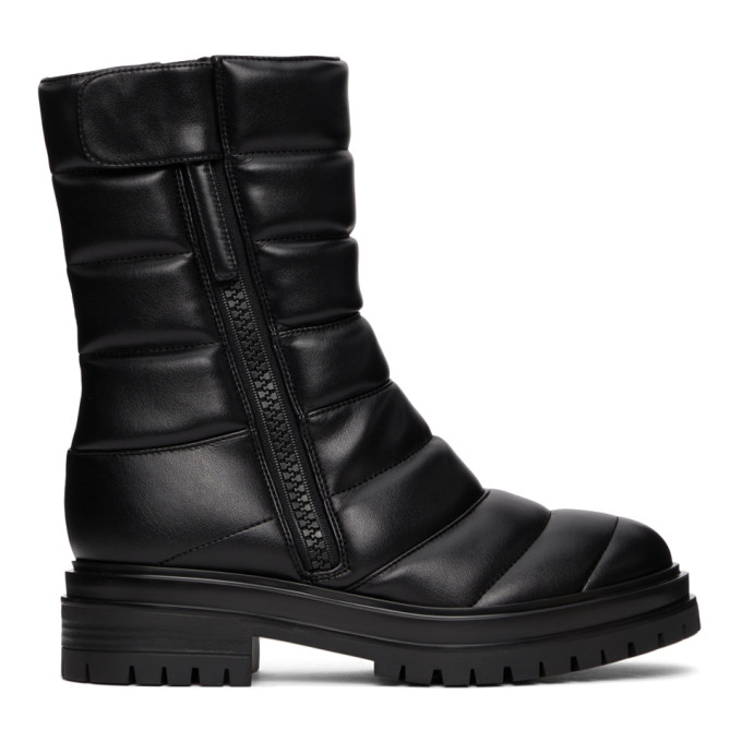 GIANVITO ROSSI BLACK FAUX-LEATHER EIKO BOOTS