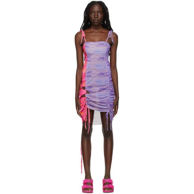 Avavav Multicolor Mini Cut-out Dress In 