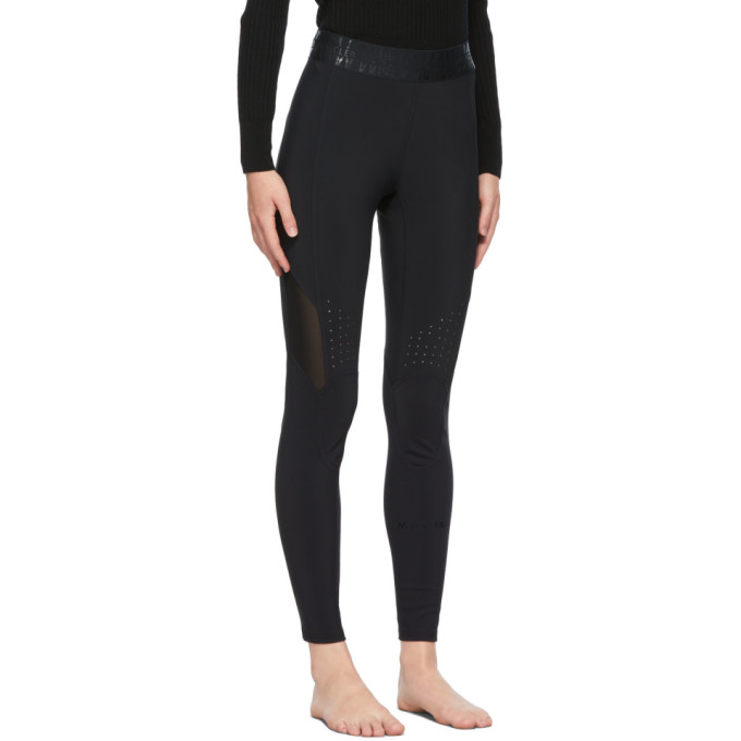 Shop Moncler Black Technical Jersey Leggings In 999 Black