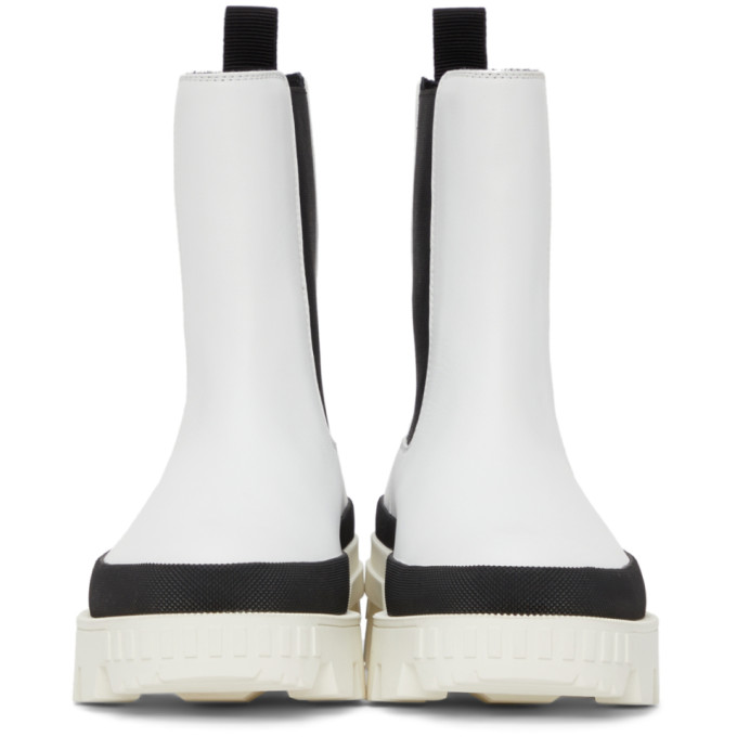 Shop Moncler White Coralyne Boots In 001 White