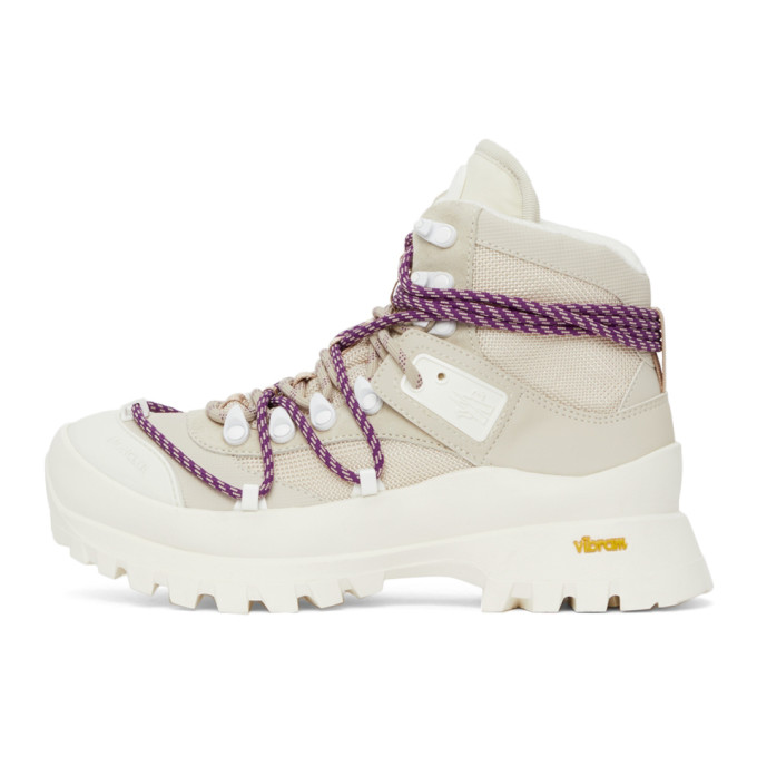 Shop Moncler Off-white Glacier Boots In 034 White