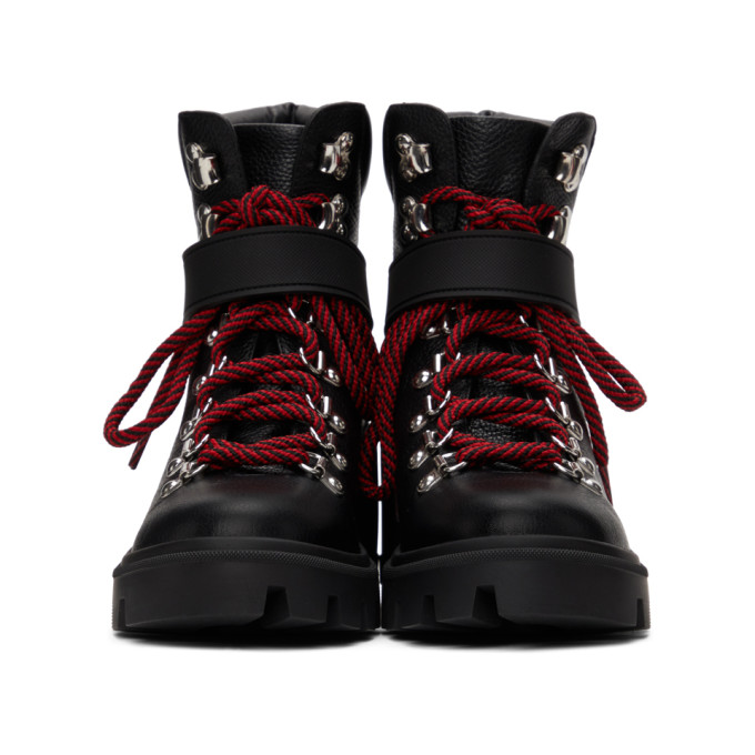 Shop Moncler Black Carol Hiking Boots In 999 Black