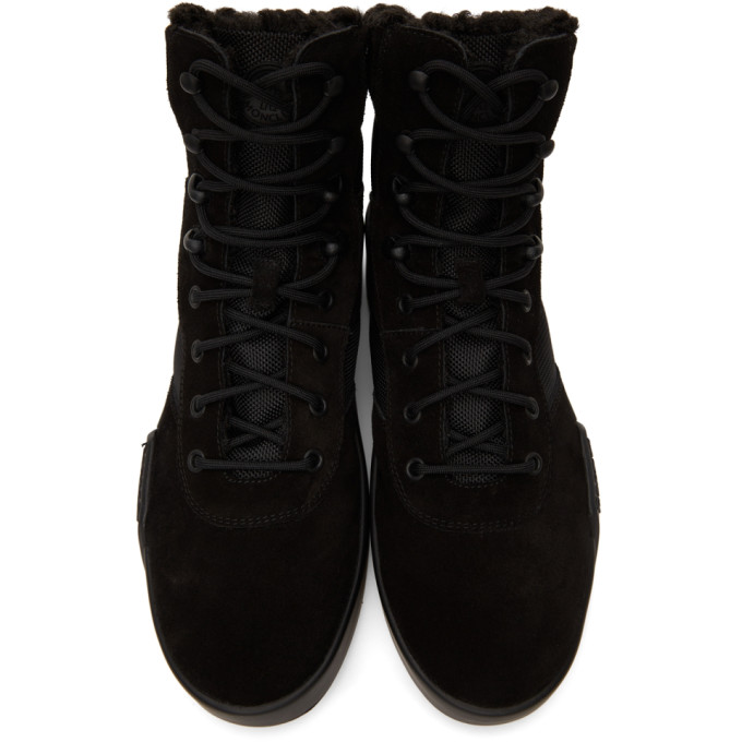 Shop Moncler Black Promyx High Sneakers In 999 Black