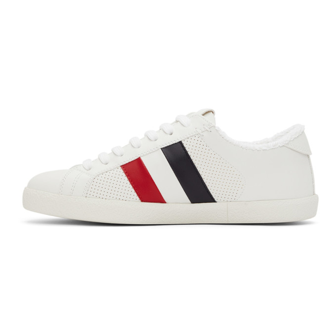 Shop Moncler White Ryegrass Sneakers In 032 White