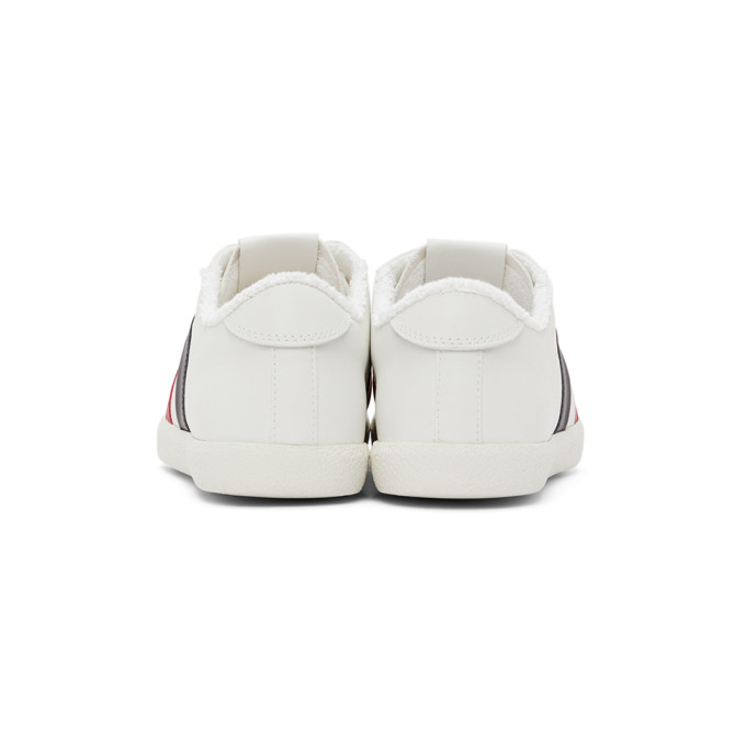 Shop Moncler White Ryegrass Sneakers In 032 White