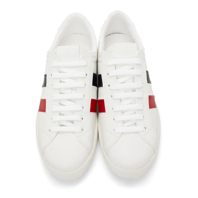 Shop Moncler White Ryegrass Sneakers In 032 White
