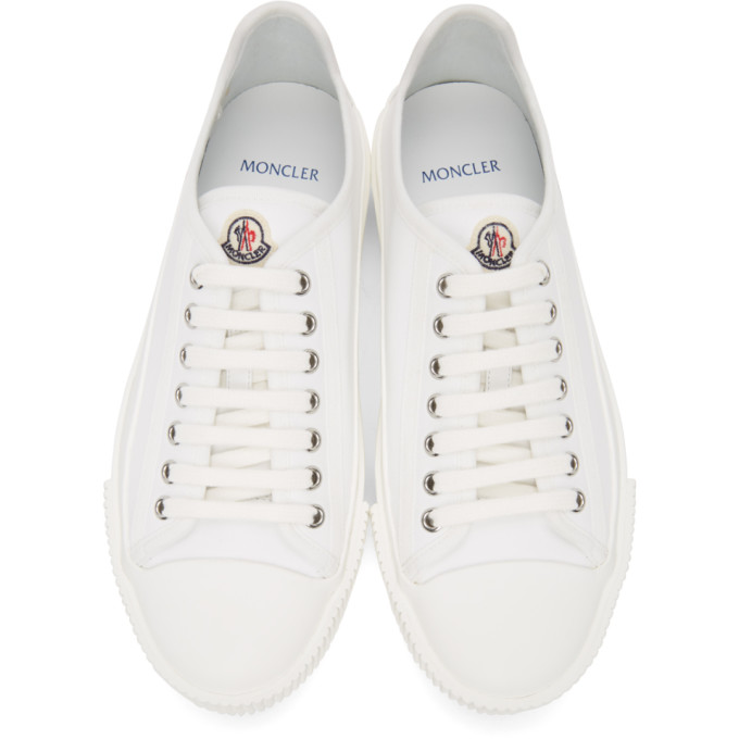 Shop Moncler White Glissiere Sneakers In 003 White