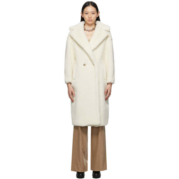 MAX MARA WHITE TEDDY BEAR ICON COAT