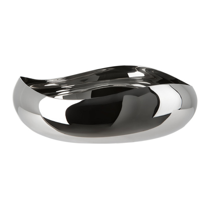 Shop Georg Jensen Silver Medium Cobra Serving Bowl In N/a